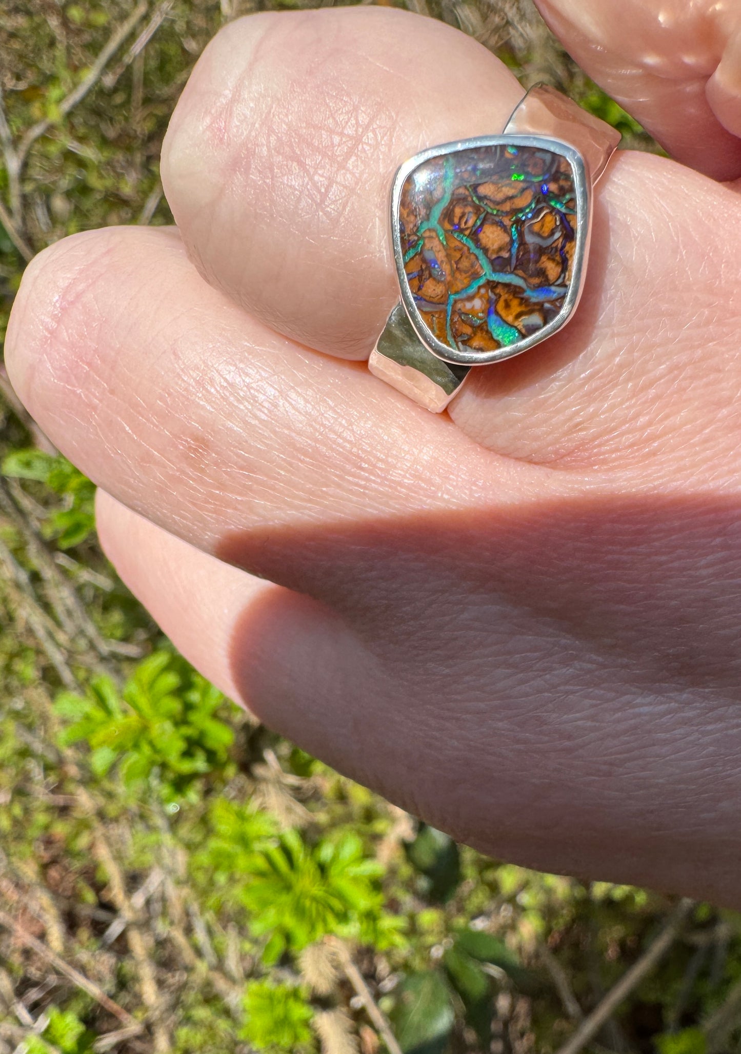 Koroit Boulder Opal Ring