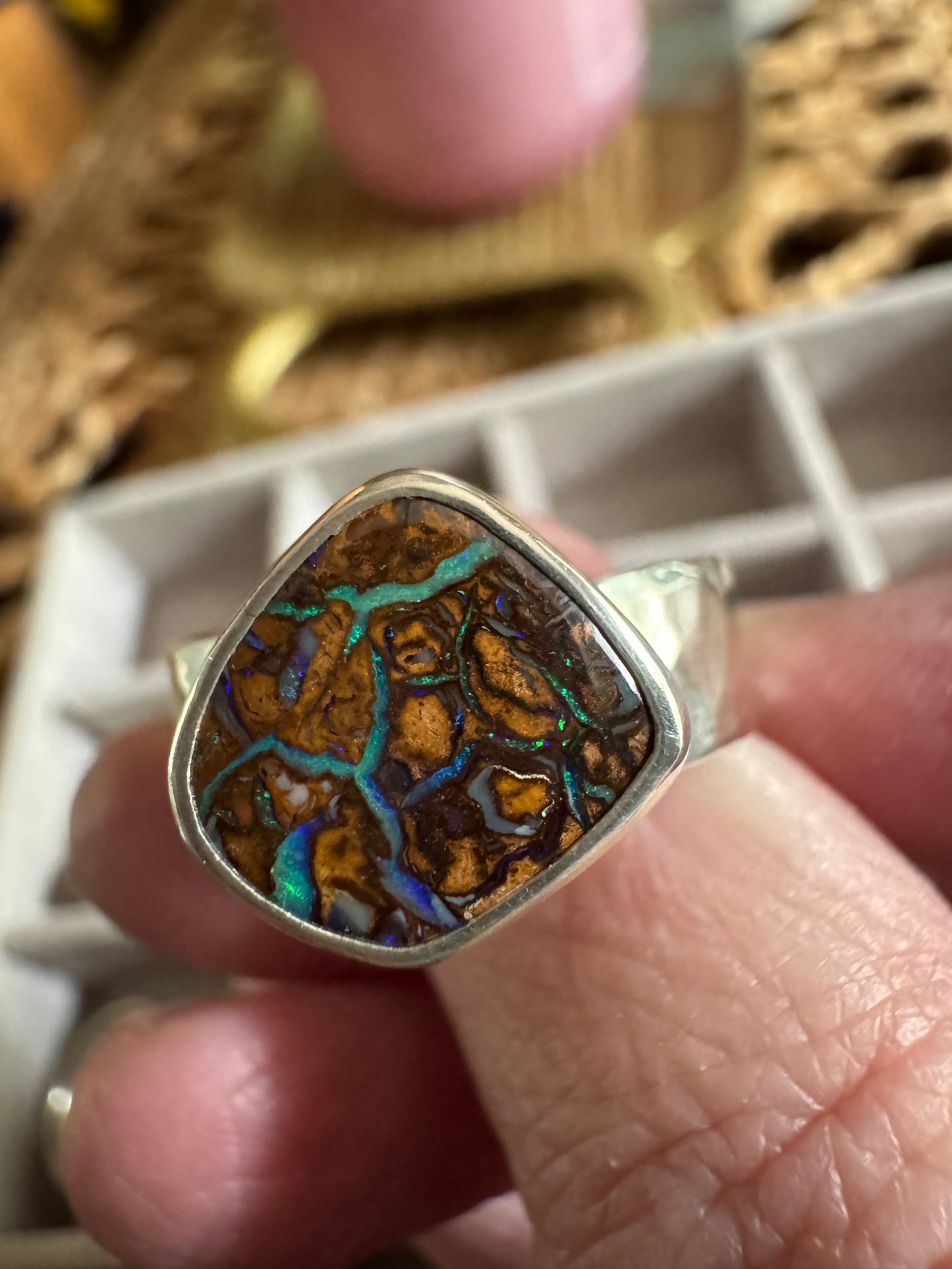 Koroit Boulder Opal Ring