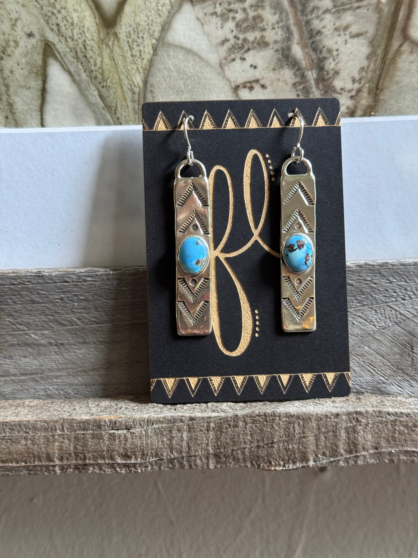 Golden Hills Long Bar Earrings