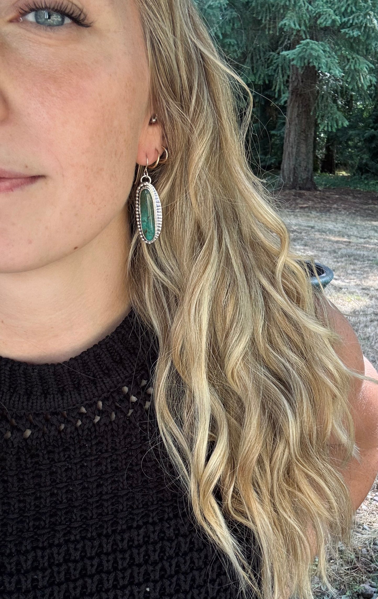 Royston Turquoise Long Earrings