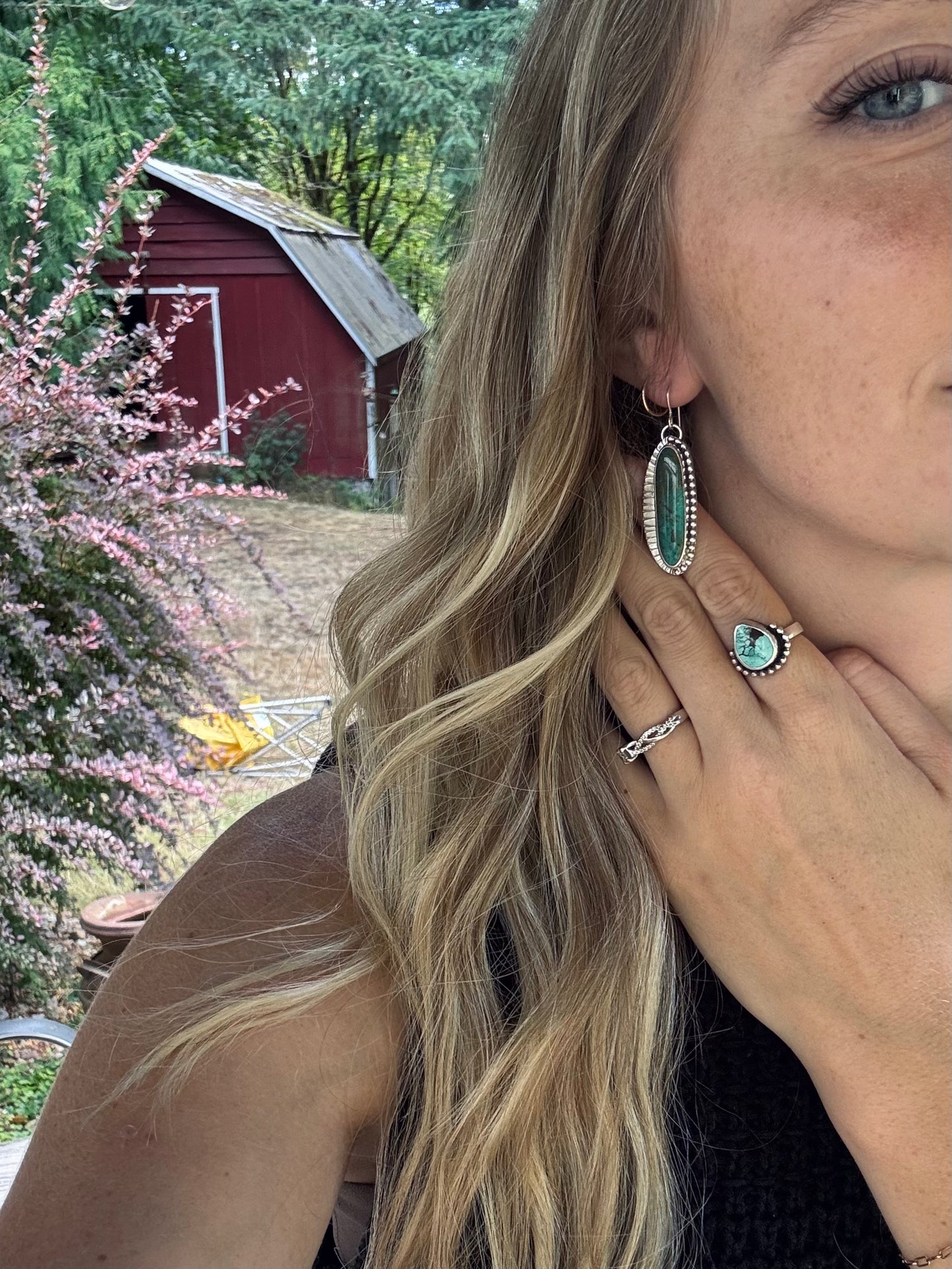 Royston Turquoise Long Earrings