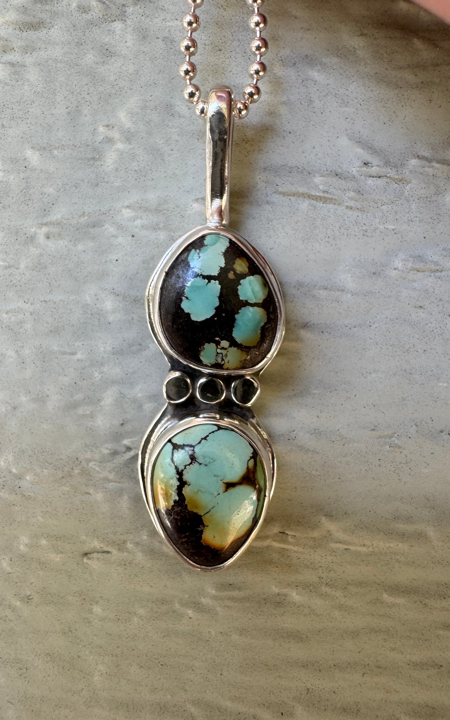 Hubei Turquoise Double Stone Pendant