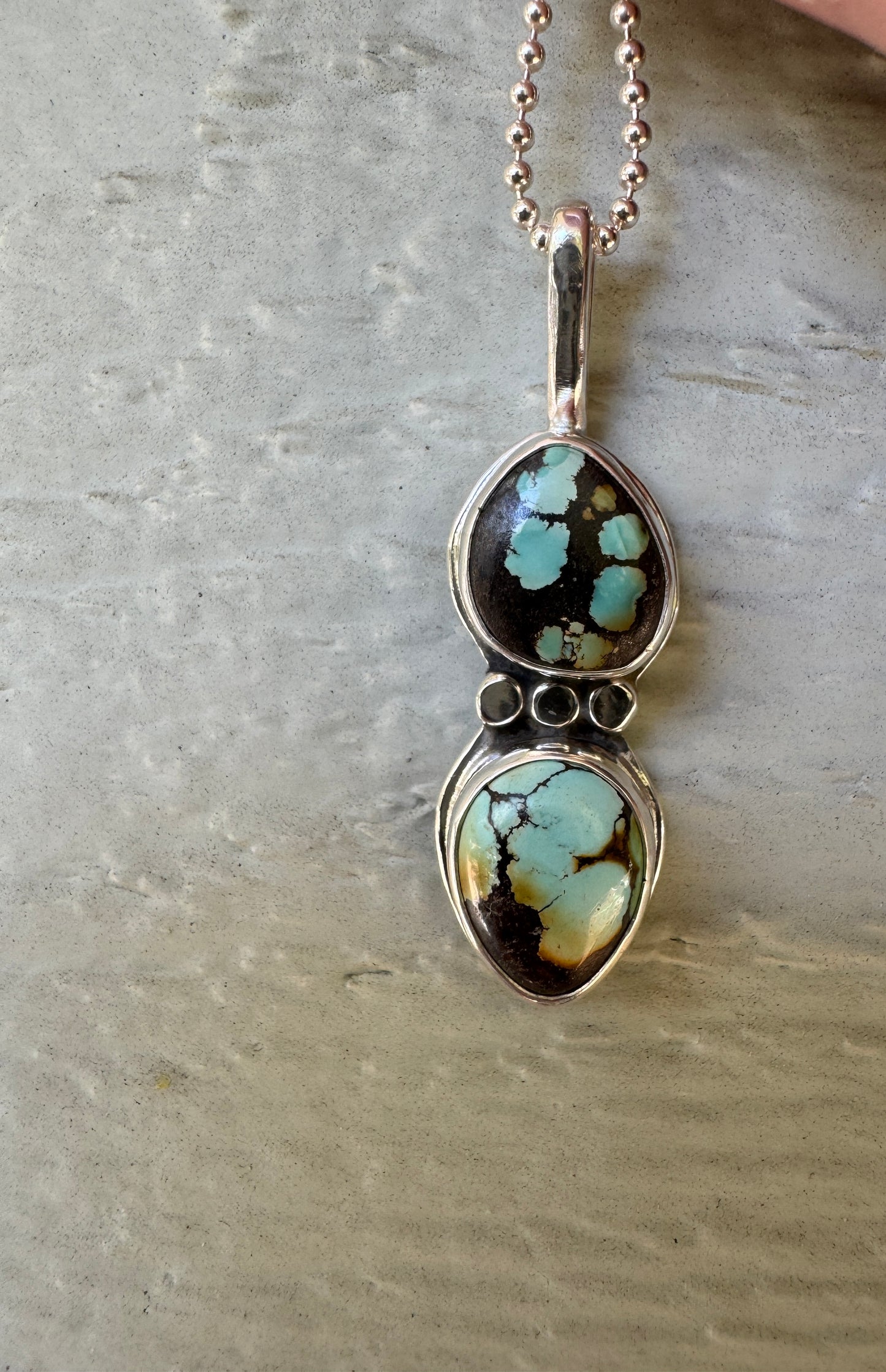 Hubei Turquoise Double Stone Pendant