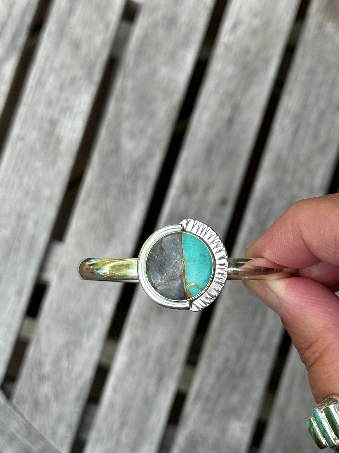 Turquoise Burst Cuff Bracelet