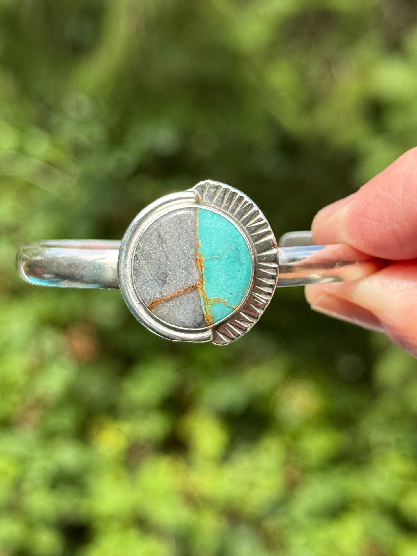 Turquoise Burst Cuff Bracelet