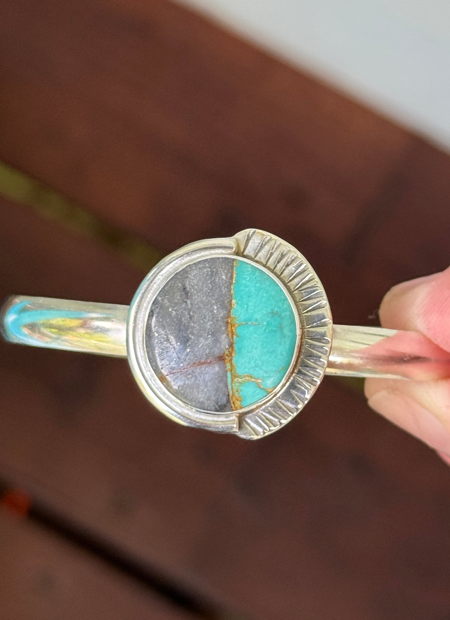 Turquoise Burst Cuff Bracelet