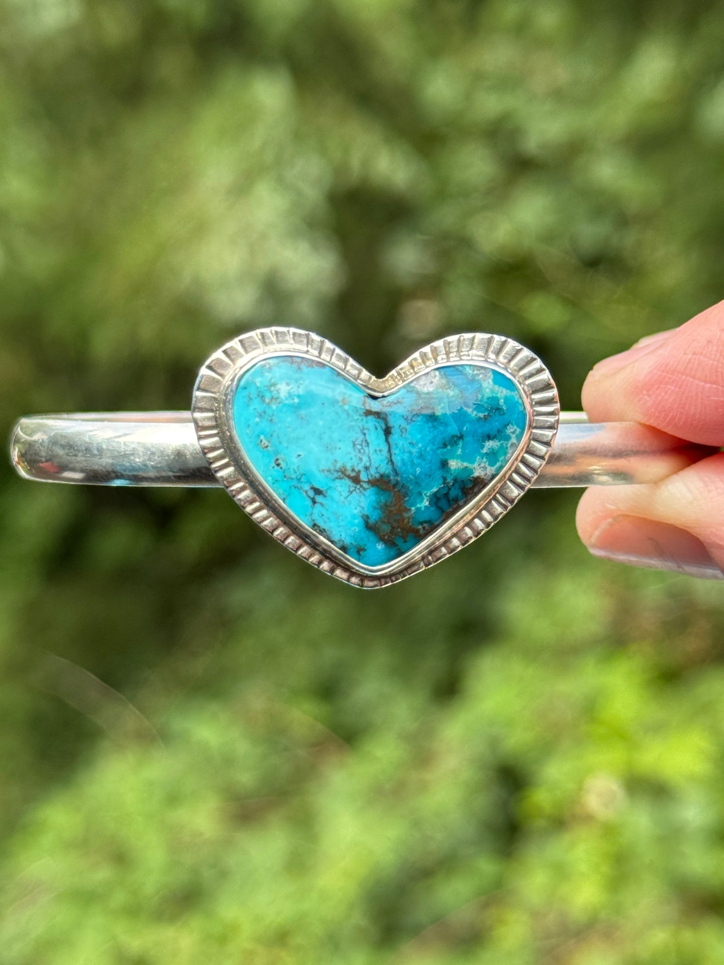 Turquoise Heart Cuff
