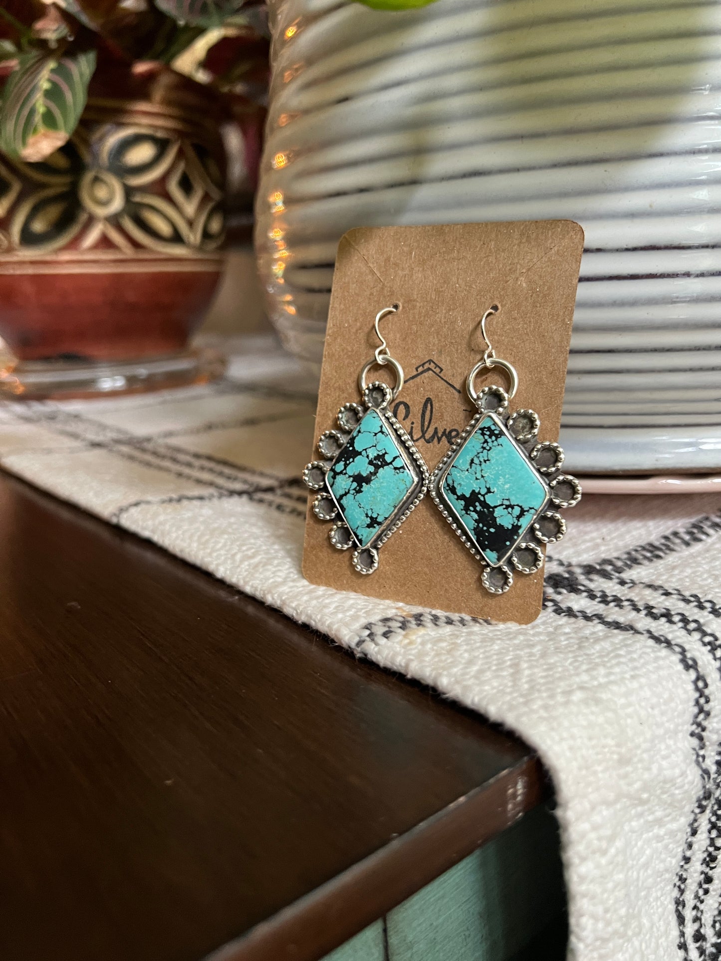 Hubei Turquoise Statement Earrings