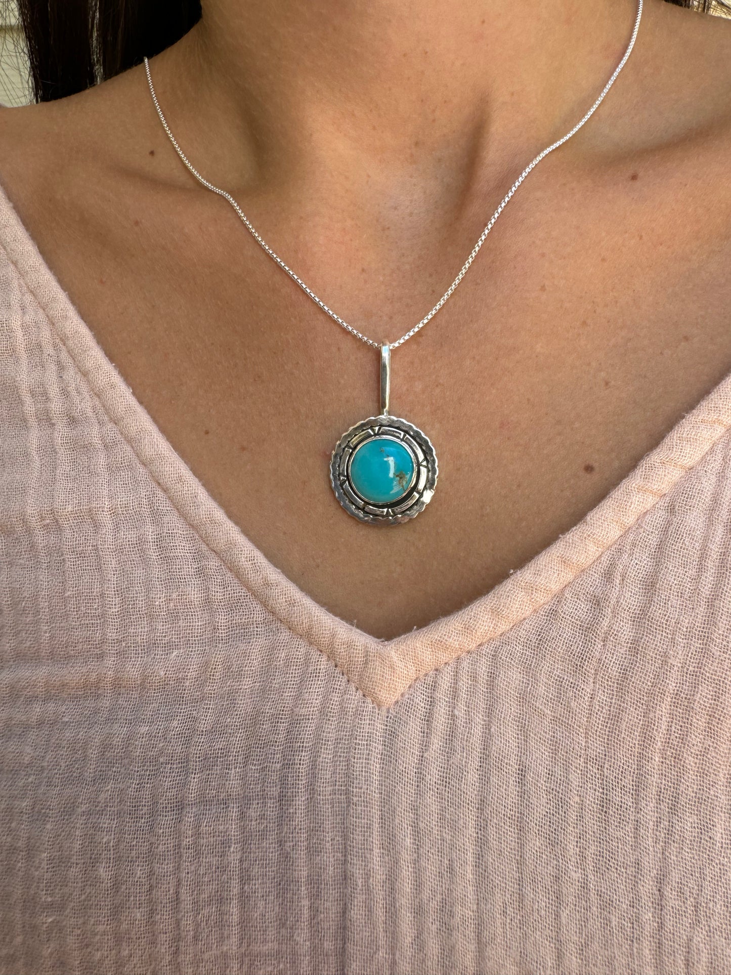 Medallion Turquoise Pendant