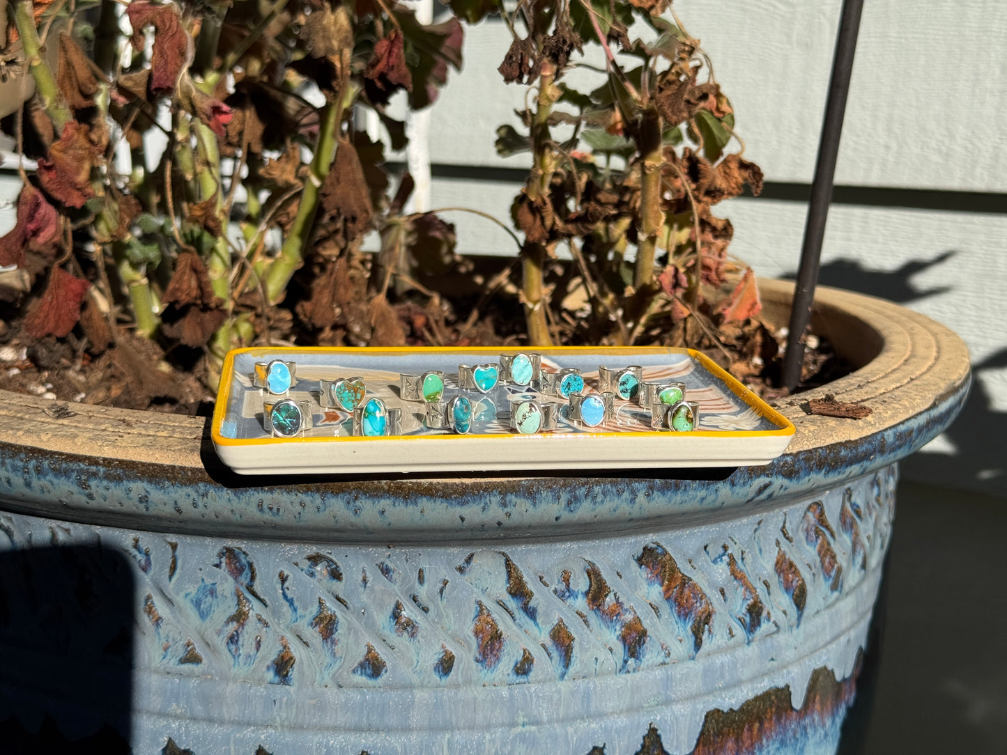 Turquoise Heart Ear Cuff