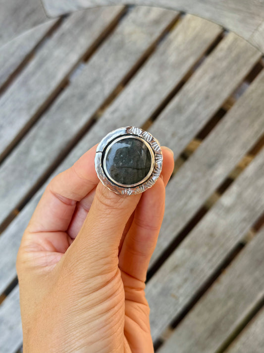 Labradorite Round Ring