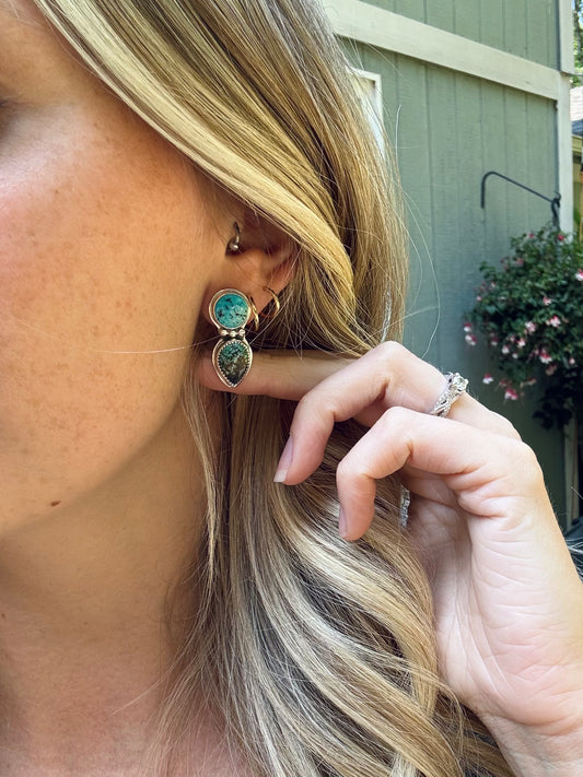 Kingman + Bamboo Mtn Stud Earrings