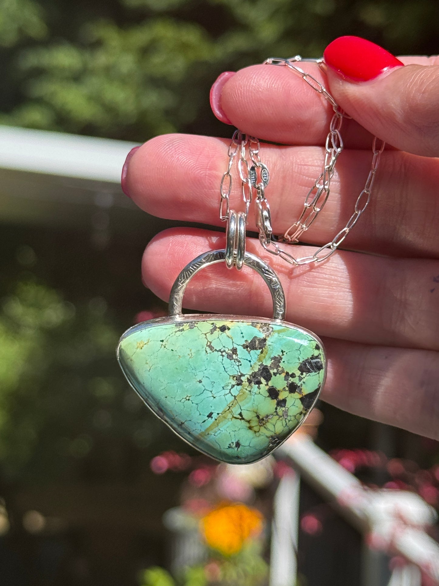 Treasure Mountain Turquoise Statement Pendant