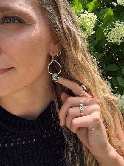 Turquoise Round Drop Earrings