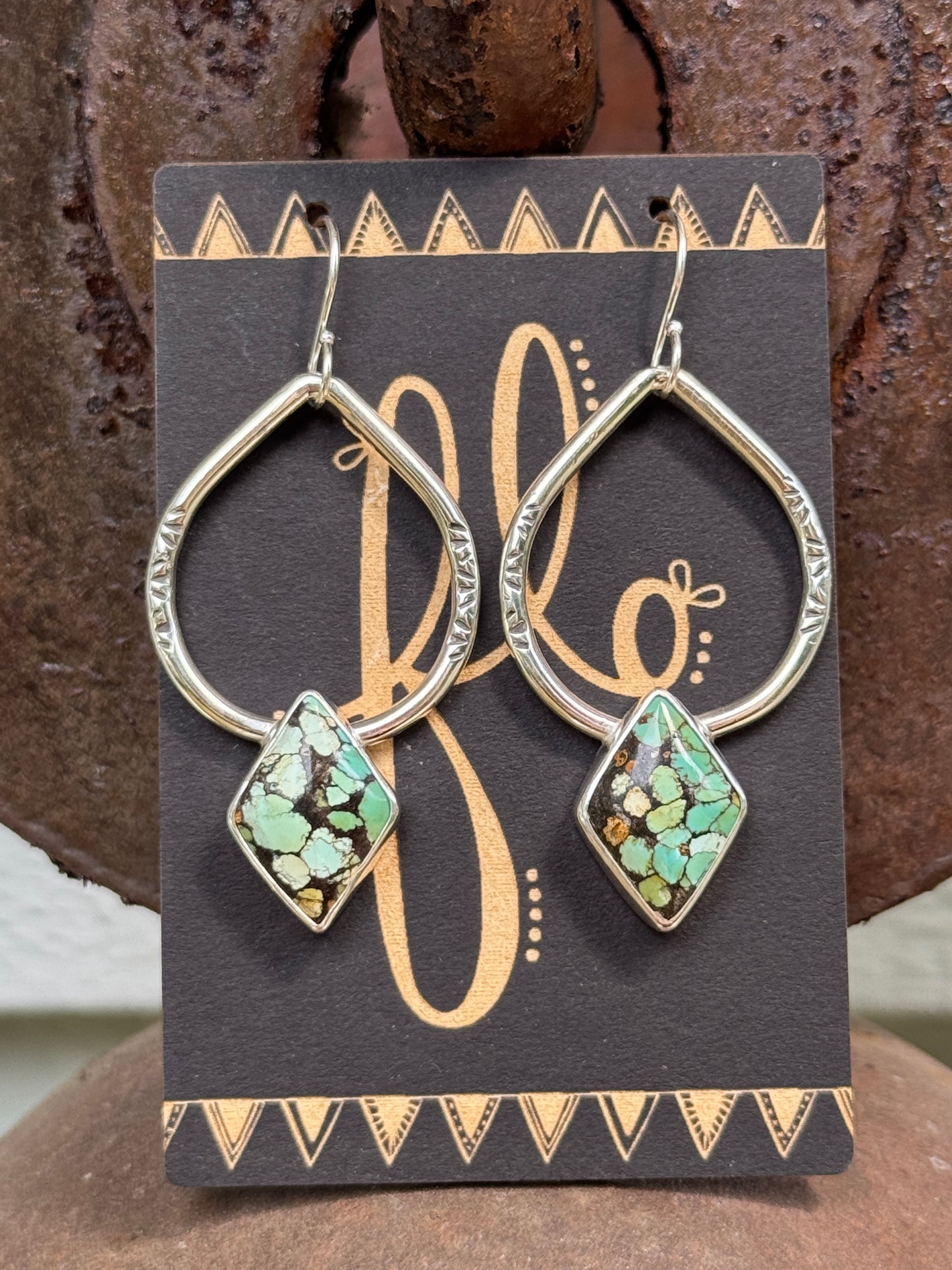 Turquoise Round Drop Earrings