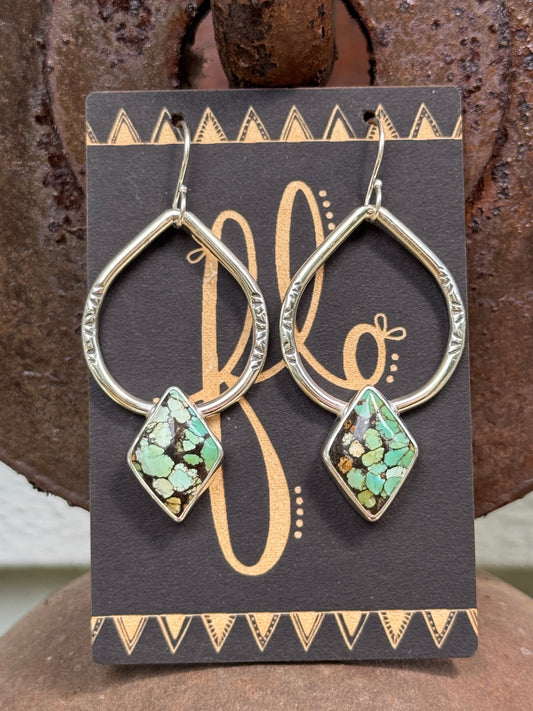 Turquoise Round Drop Earrings