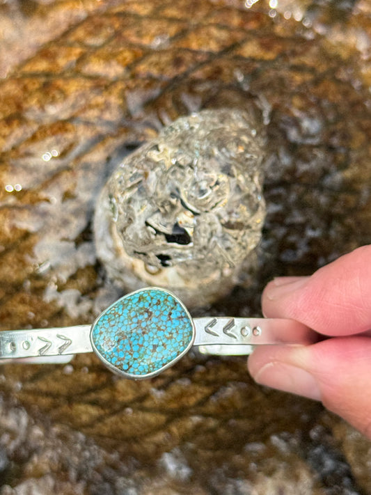 Number 8 Turquoise Cuff Bracelet