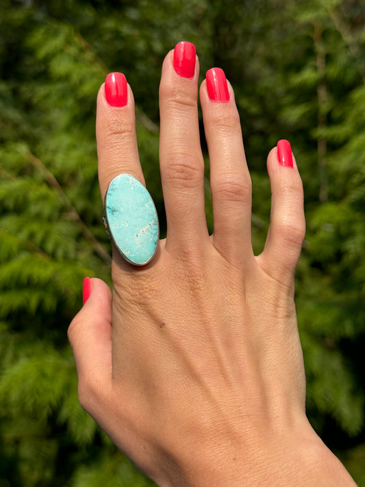 Royston Turquoise Split Band Ring