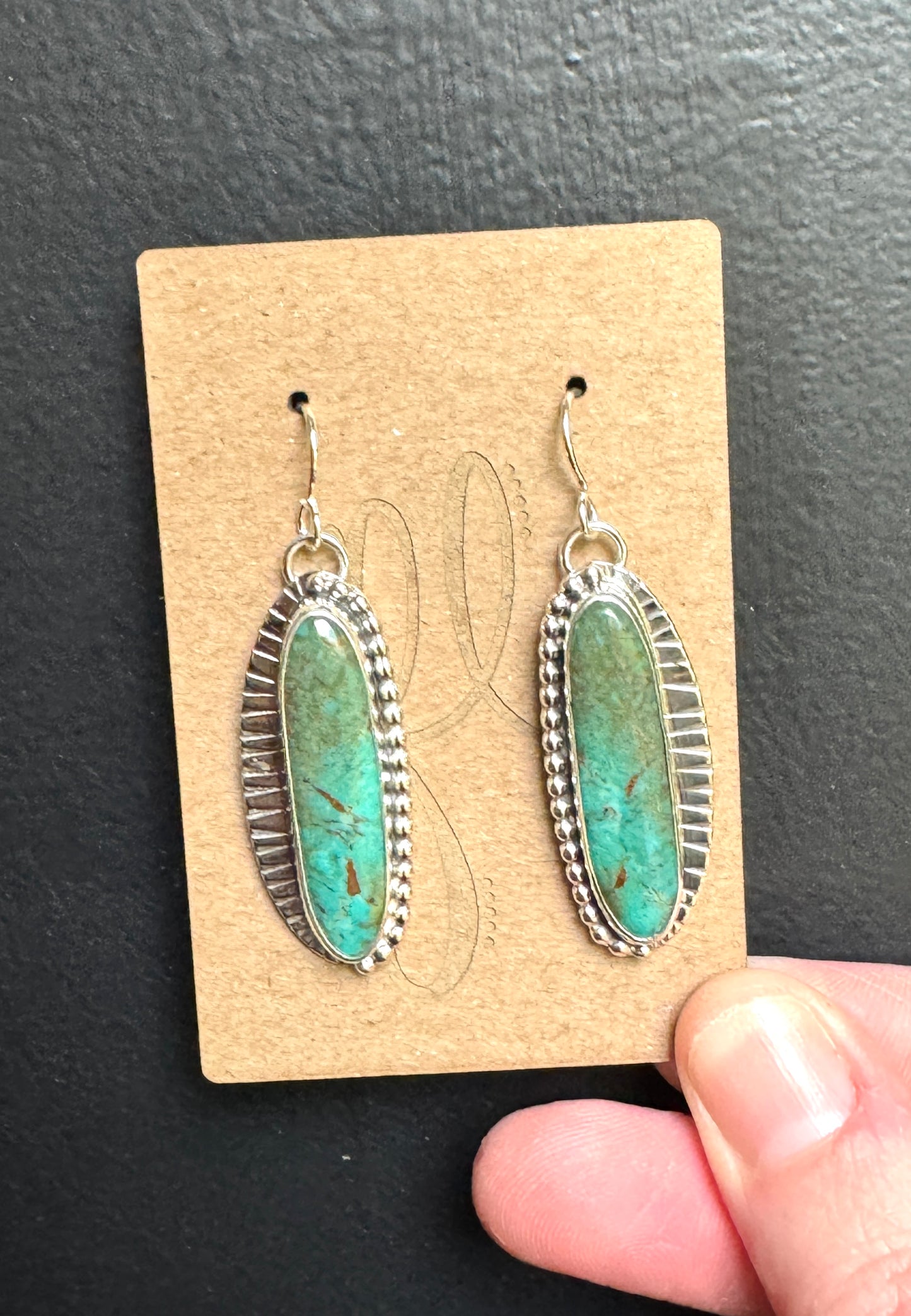 Royston Turquoise Long Earrings