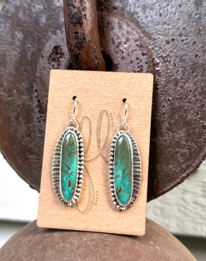 Royston Turquoise Long Earrings