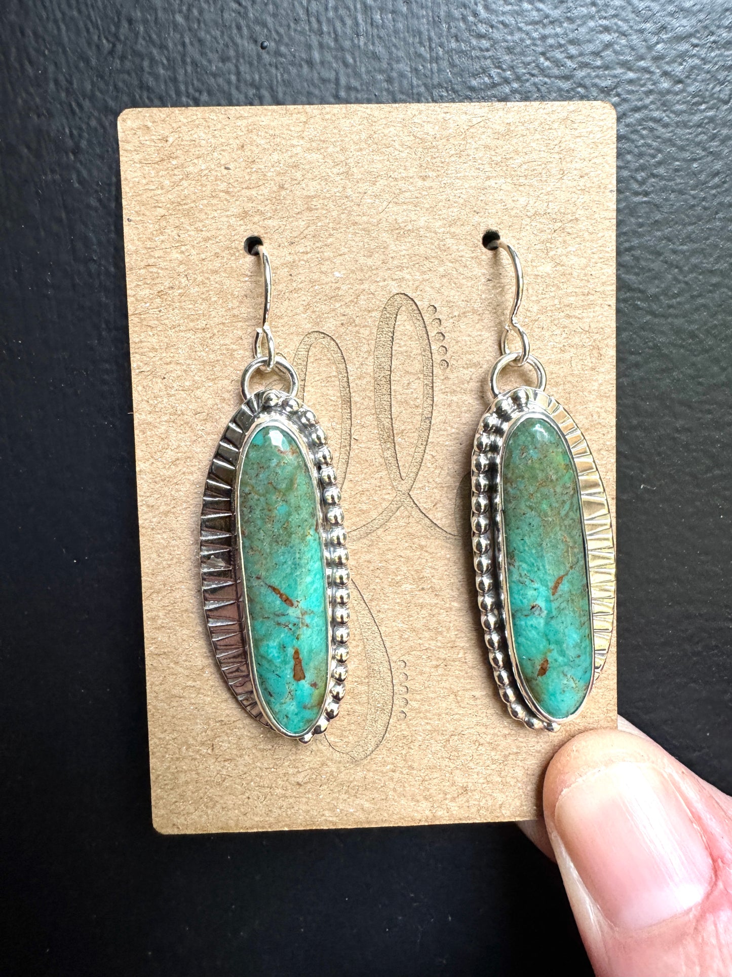 Royston Turquoise Long Earrings