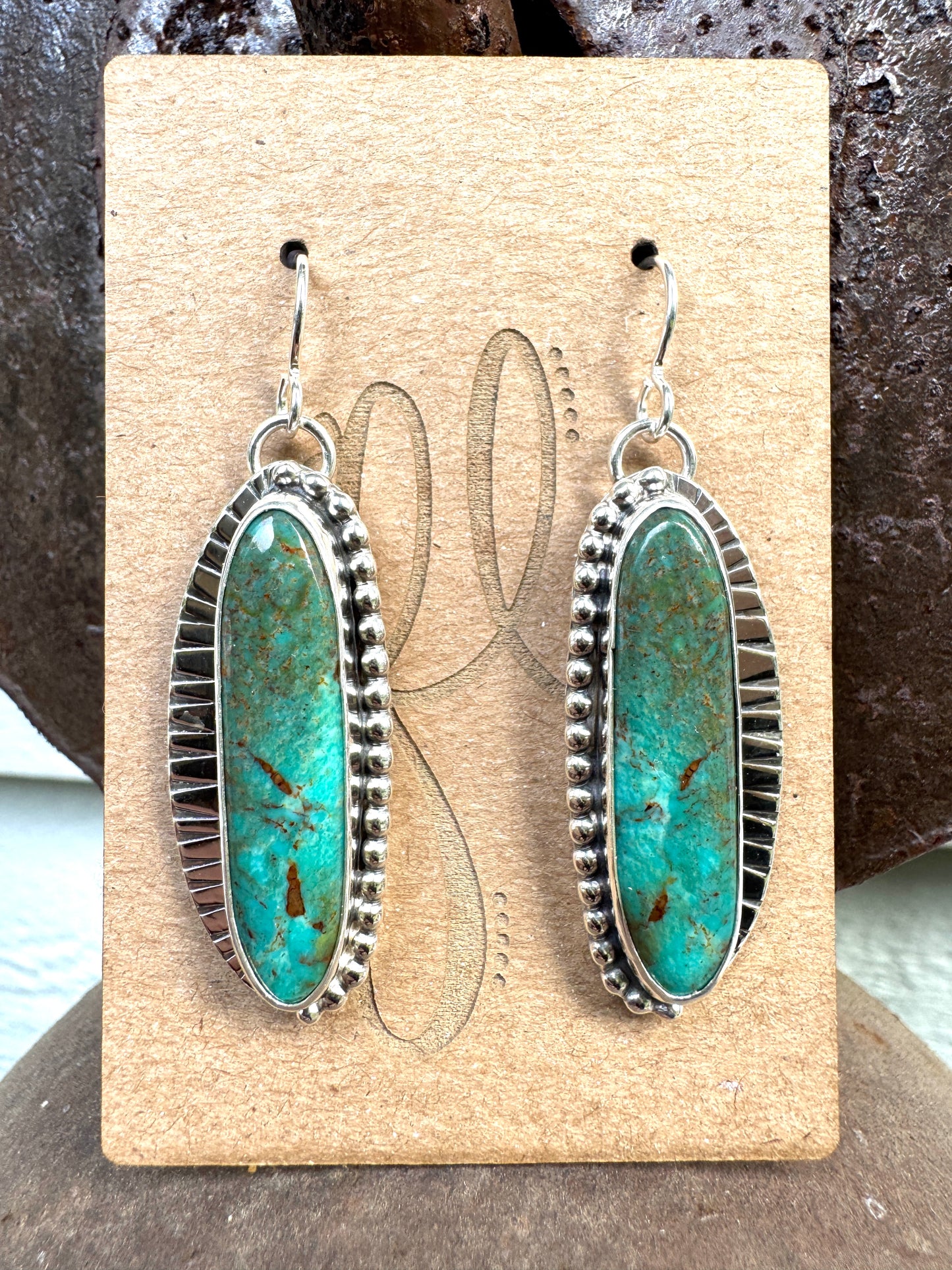 Royston Turquoise Long Earrings