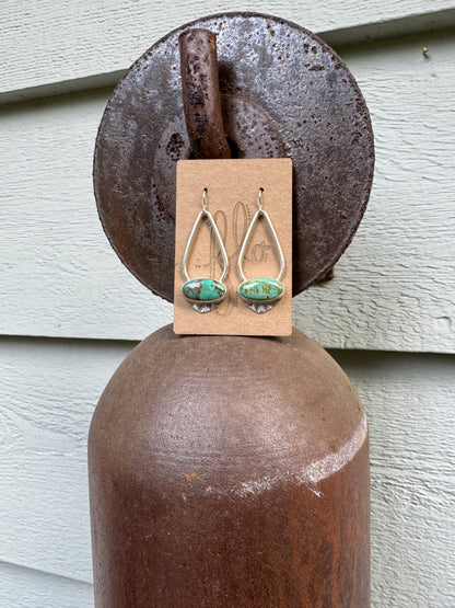 Bamboo Mountain Turquoise Long Drop Earrings