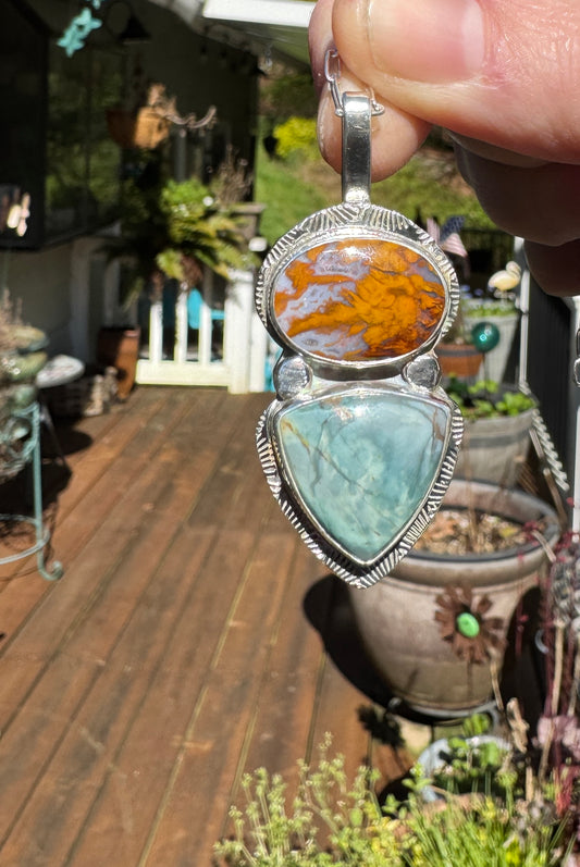 Wingate + Skaggs Double Stone Pendant