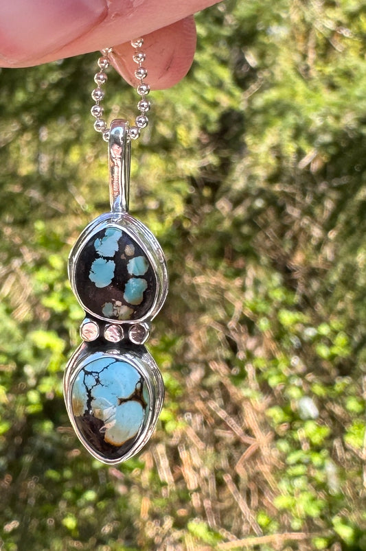 Hubei Turquoise Double Stone Pendant