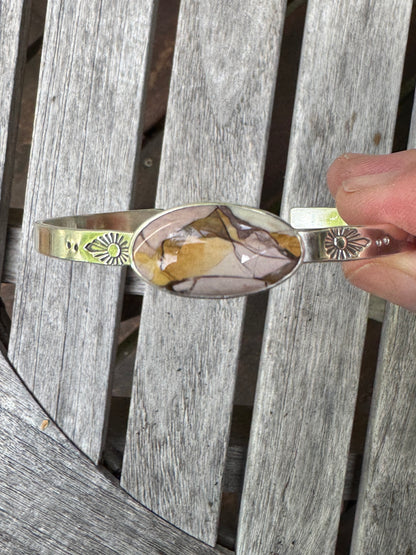 Pastel Mookaite Jasper Cuff Bracelet