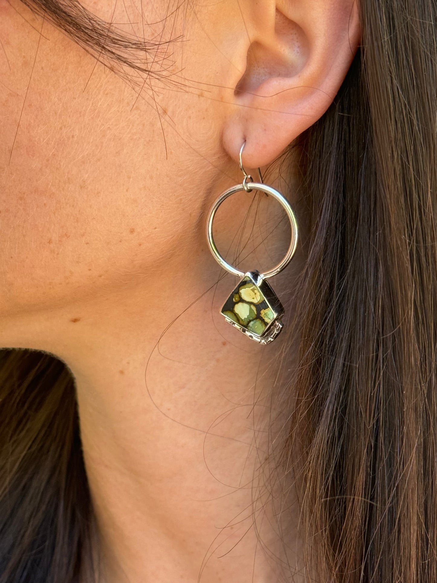 Abstract Turquoise Hoops