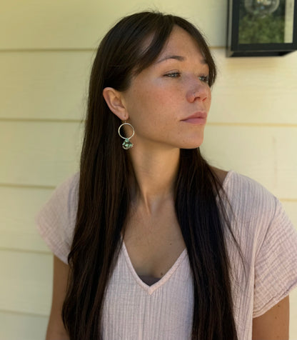 Abstract Turquoise Hoops