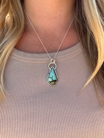 Teardrop Hubei Turquoise Pendant