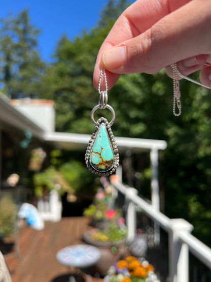 Teardrop Hubei Turquoise Pendant