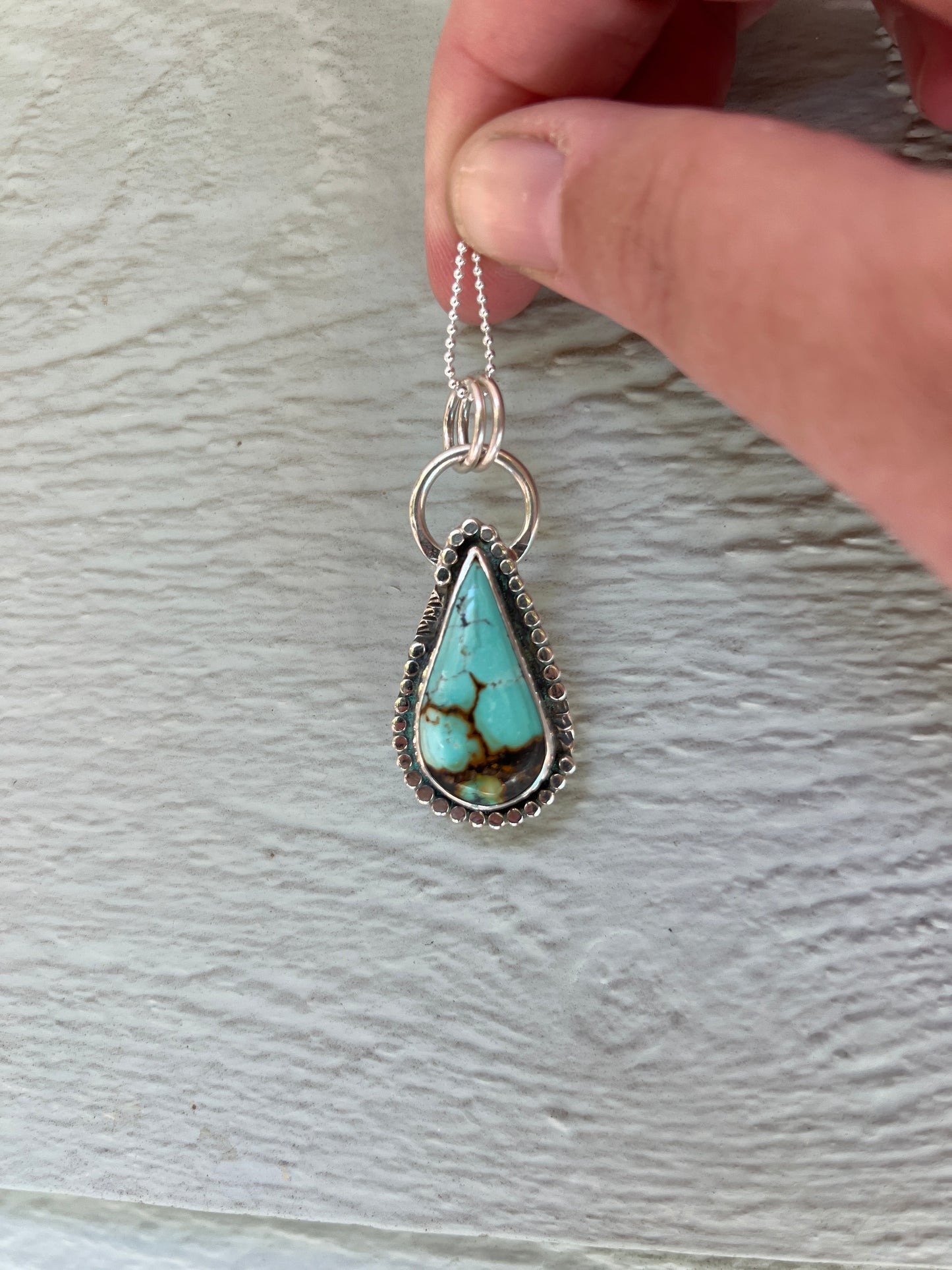 Teardrop Hubei Turquoise Pendant